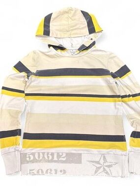 Y2K Diesel Striped Distressed Military Star Hoodie